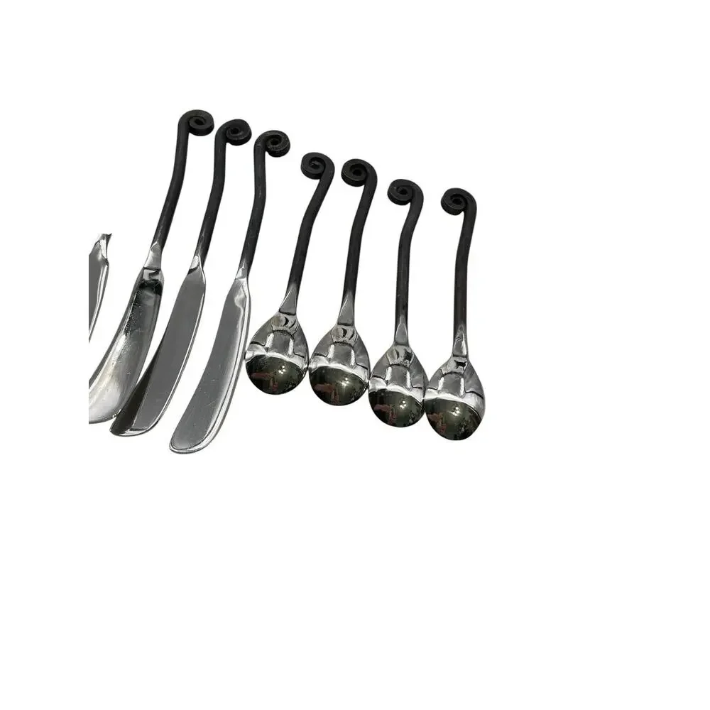 Gourmet Settings Treble Clef Mini Set Spreader Mini Spoon Cocktail Fork Set 12